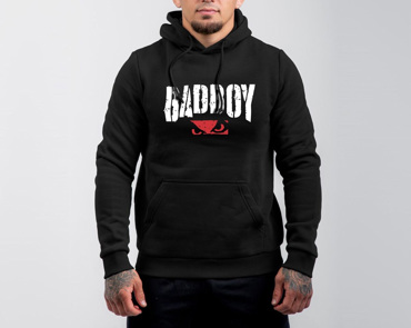 BAD BOY no fear HOODIE - black
